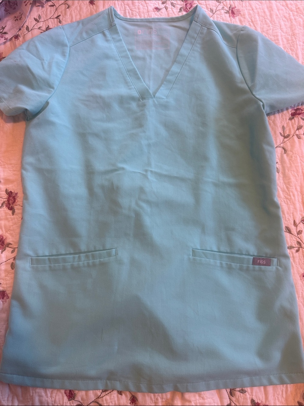 Figs sold out color fresh aqua XS top